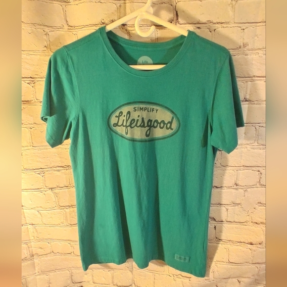 Life is Good Teal Simplify Tee Shirt Small - Picture 1 of 13